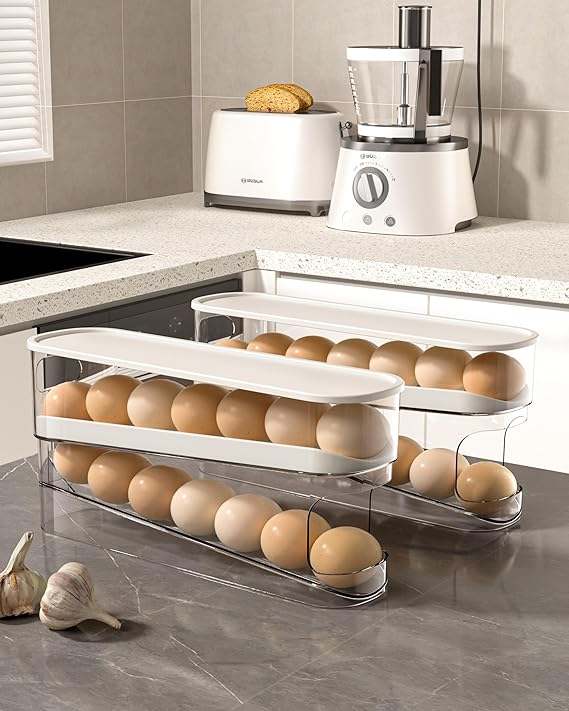 2-Tier Rolling Egg Dispenser For 12-14 Eggs