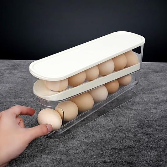 2-Tier Rolling Egg Dispenser For 12-14 Eggs