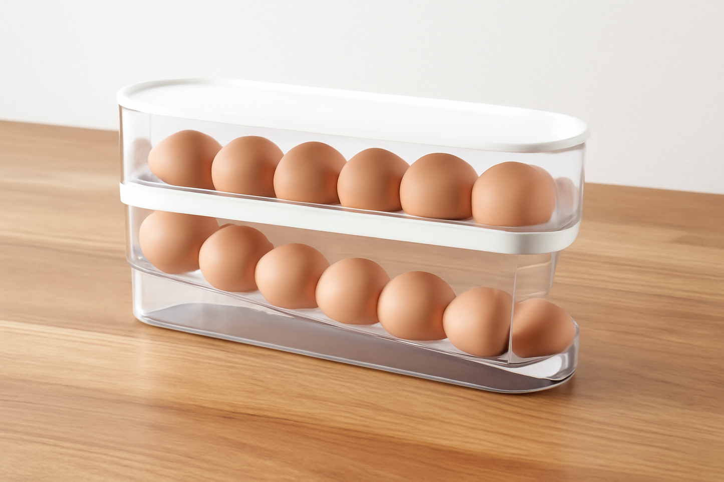 2-Tier Rolling Egg Dispenser For 12-14 Eggs